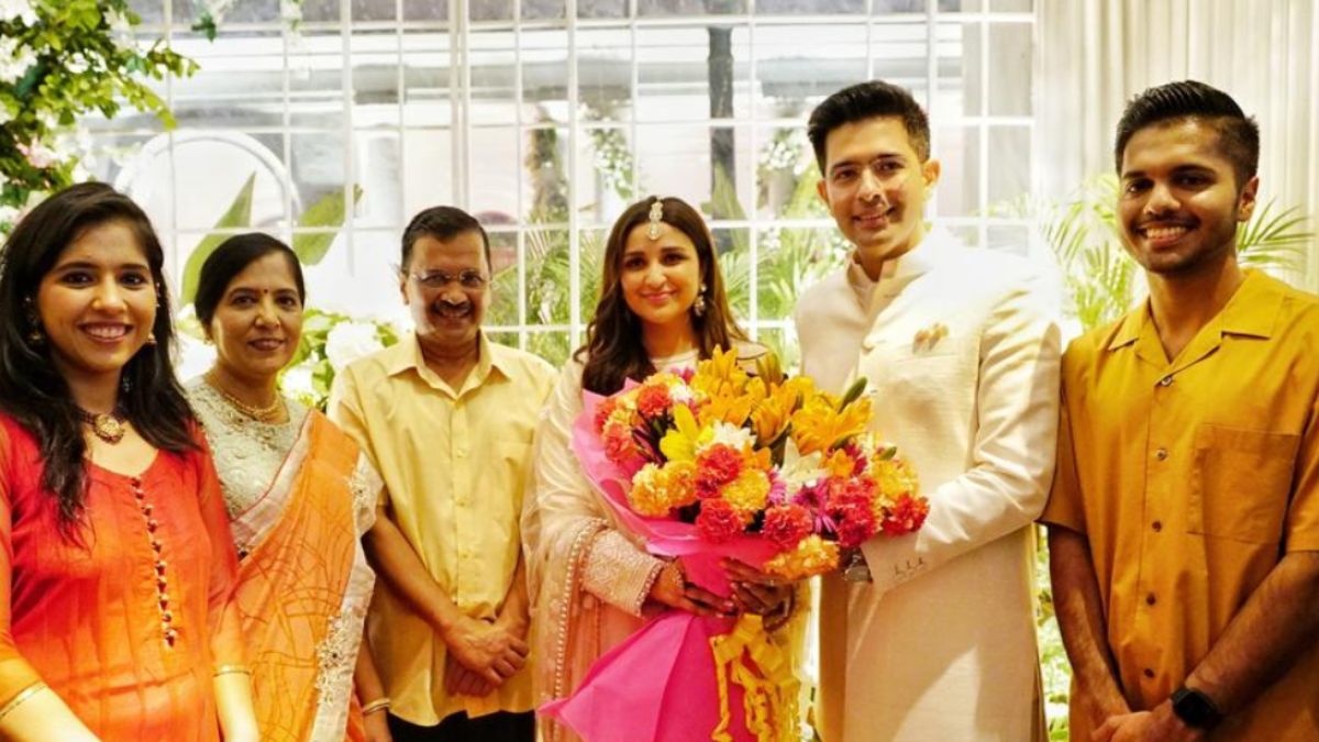delhi-chief-minister-arvind-kejriwal-posts-photos-of-from-parineeti-chopra-and-raghav-chadha-ring-ceremony-in-kapurthala-house